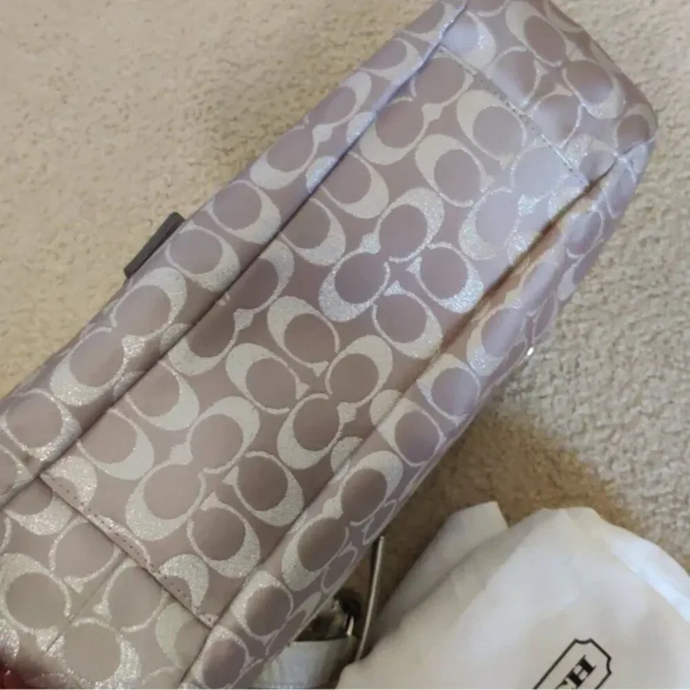 Coach Soho Silver Gray Signature Hobo Bag